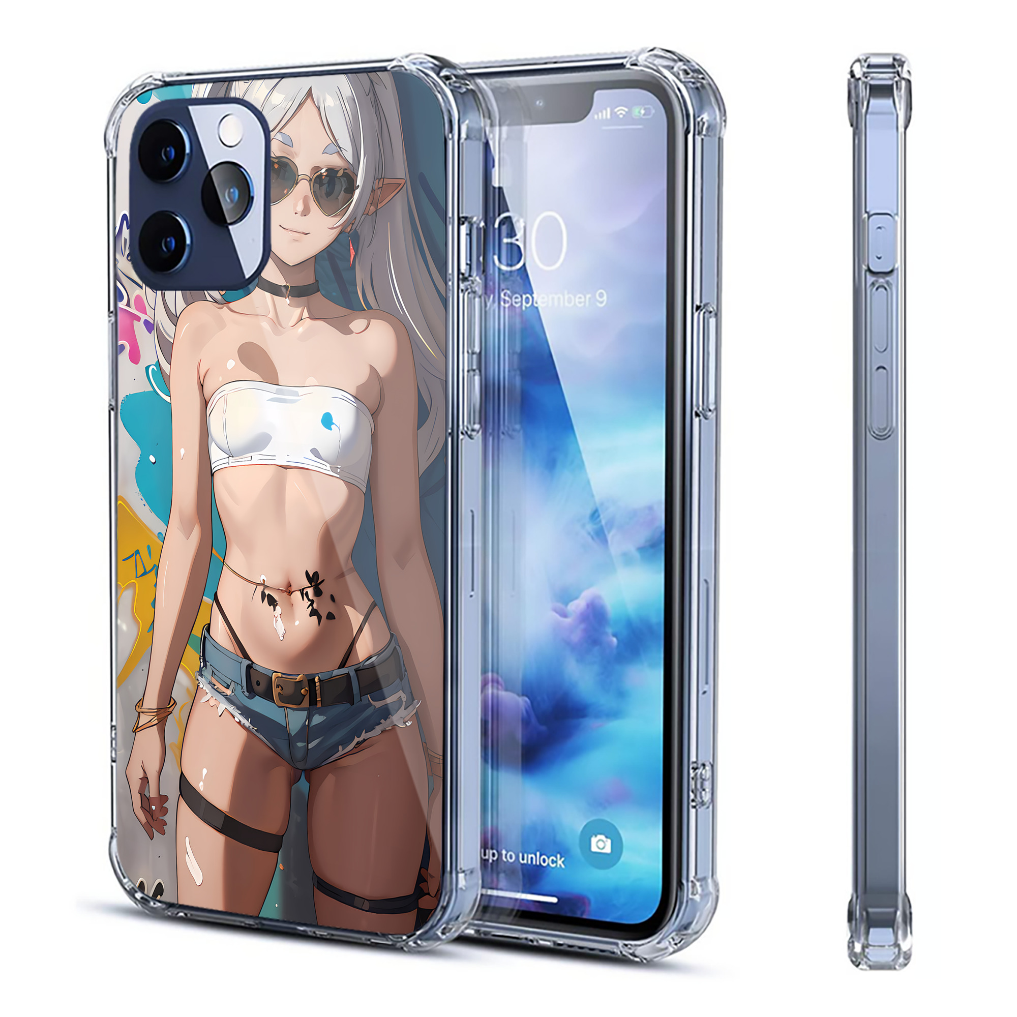 （画像用） 葬送のフリーレン Frieren 【iPhone 12シリーズ対応】透明スマホケース（クリアソフトケース）